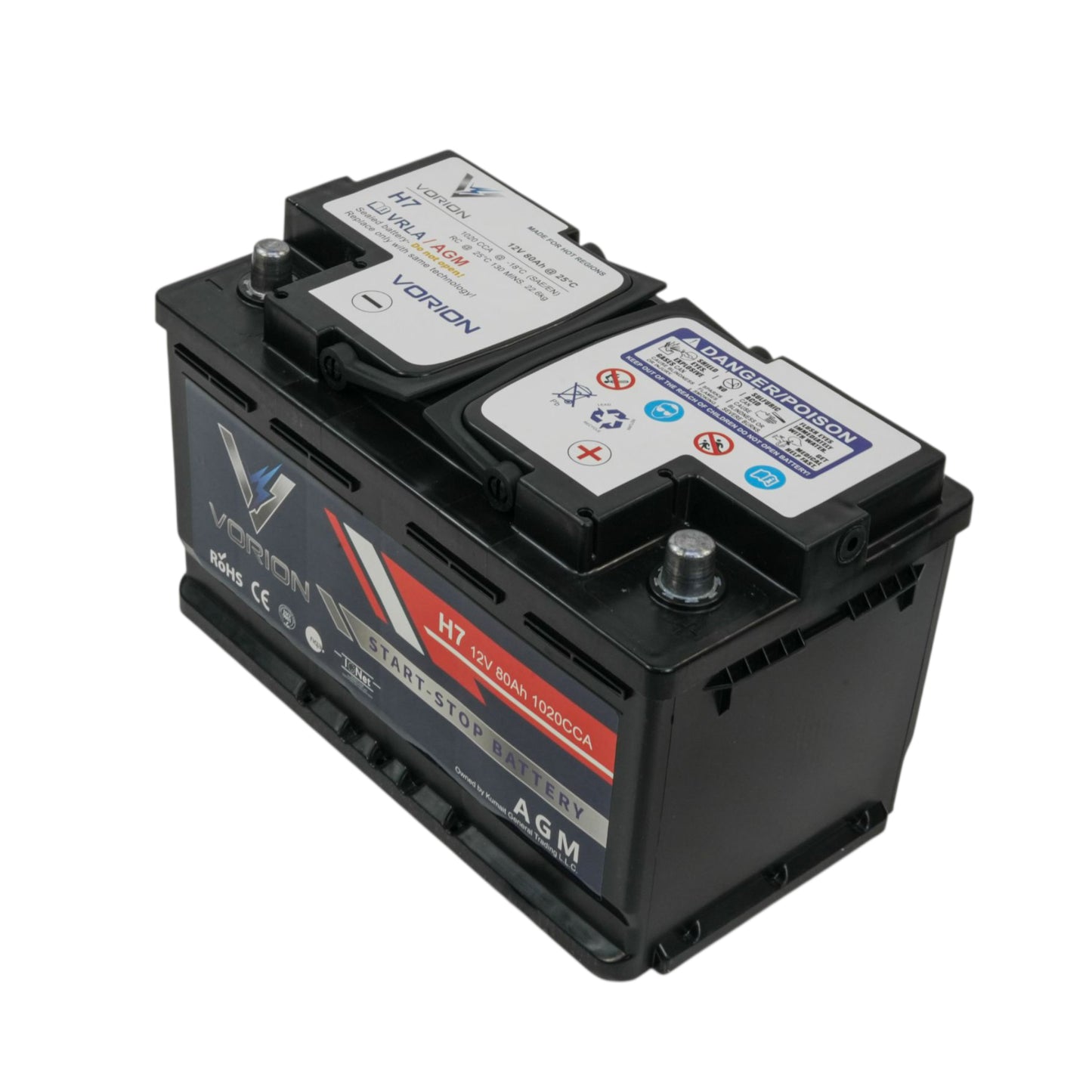 Vorion AGM Sealed Battery H7-80 -12V, 80Ah