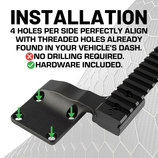 BulletPoint Picatinny - Style Rail Mount compatible with 2024+ Jeep Wrangler JL & 2024+ Jeep Gladiator