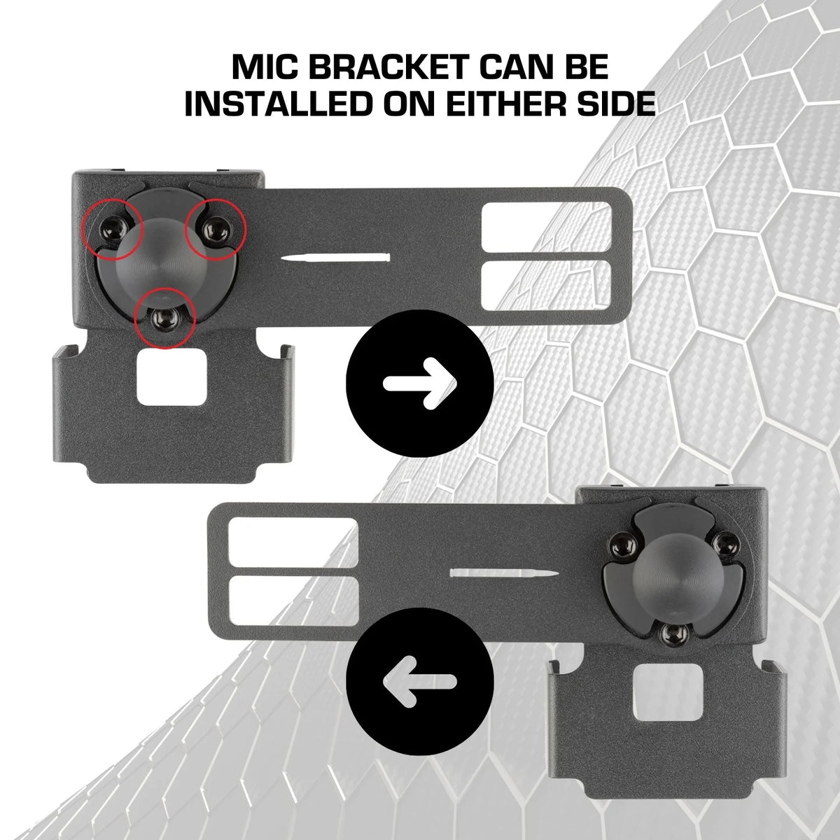 Bulletpoint Handheld Radio + Mic Combo Holder with 20mm Ball Mount