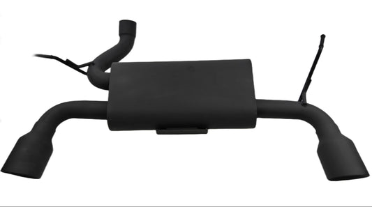 Dual Black Tip Axle-Back Exhaust Fit Jeep Wrangler JK 3.6L
