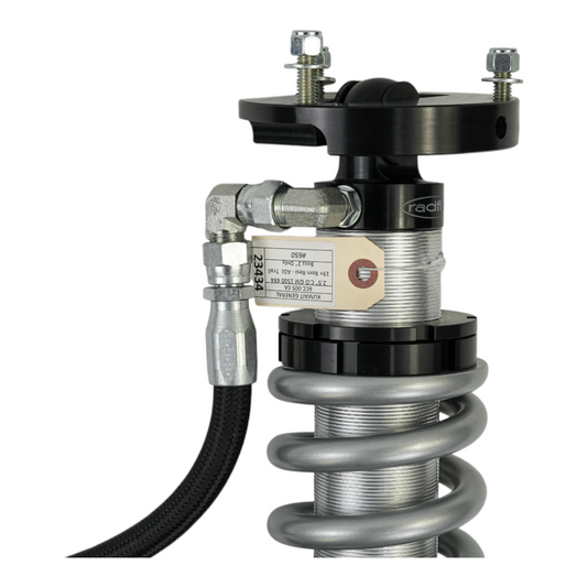 RADFLO OE REPLACEMENT 2.5 FRONT COILOVER KIT & 2.5 REAR WITH REMOTE RESERVOIR & COMPRESSION ADJUSTER FOR GMC SIERRA 2019+& CHEVROLET SILVERADO 2019 +