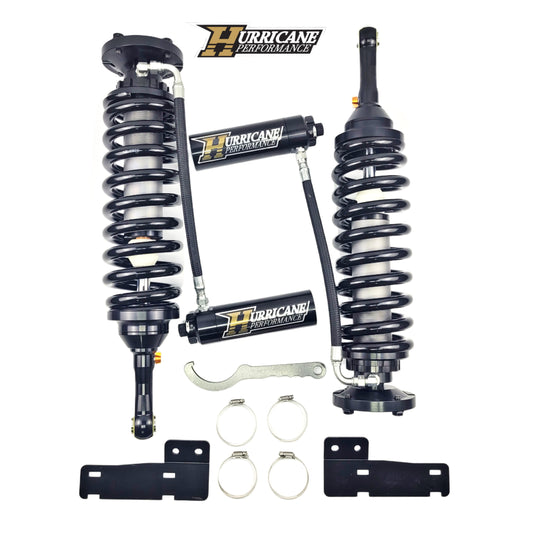 HURRICANE RACING EXTREME SERIES 2.5 FRONT COIL-OVER WITH REMOTE RESERVIOR & 2.5 MONOTUBE REAR SHOCKS WITH 3 -WAY DAMPING ADJUSTMENT FOR LAND CRUISER 200 SERIES