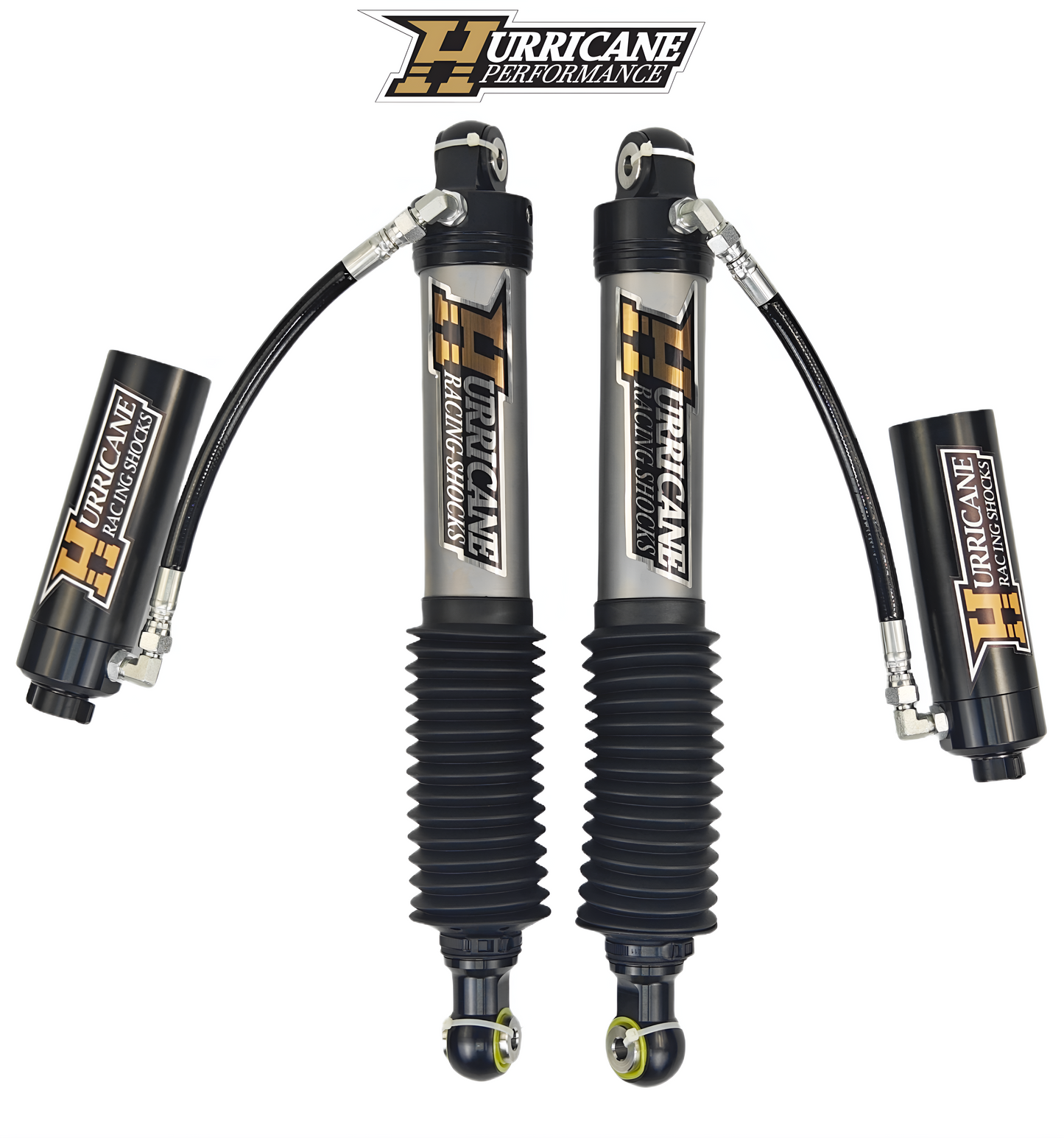 HURRICANE PERFORMANCE 2.5 FRONT SECONDRY REMOTE RESERVIOUR SHOCKS ( 1-2 " Lift) FOR FJ CRUISER PRADO, 4RUNNER AND 2005-15 TACOMA