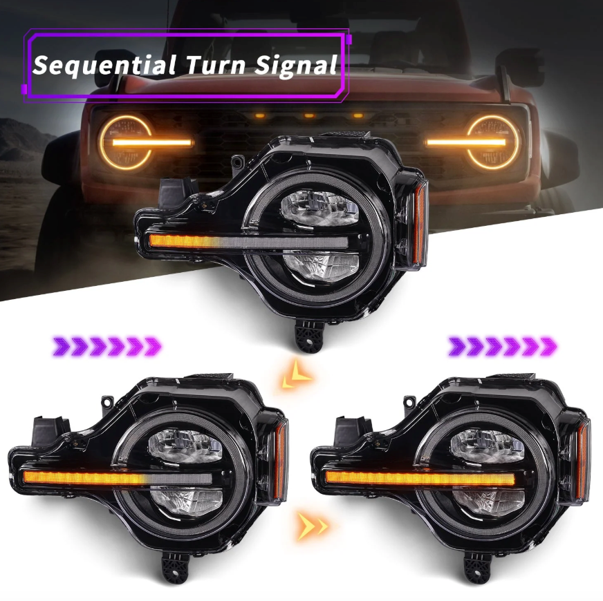 AMR LED Headlight for Ford Bronco 2021–2023