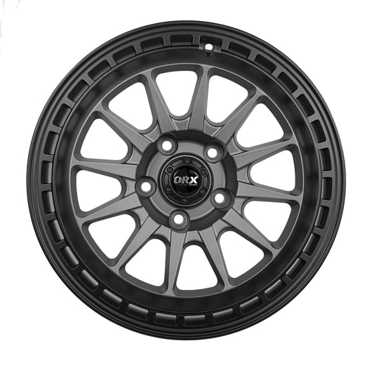 ORYX Off-Road Rims-SATIN GREY + BLACK LIP for Jeep Wrangler JK/JL/JT
