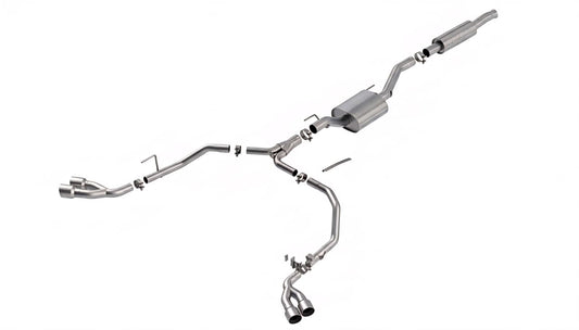 Hurricane Performance Jeep Gladiator Cat-Back Exhaust System with Dual Round Angle Cut Tip Stainless Steel for Jeep Wrangler JT