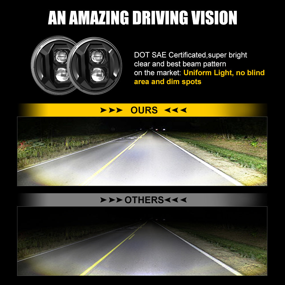 AMR Super7 LED Headlight for Jeep Wrangler JK