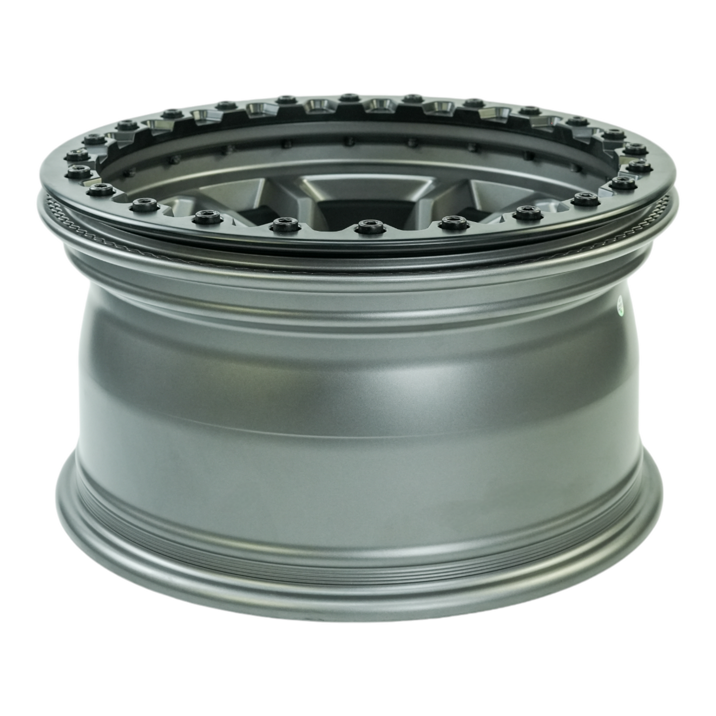 Matte Grey Iron Spider Forged Aluminum Rims With Mat Black Beadlock for Jeep Wrangler 392/JK/JL/JT