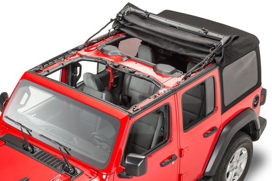 Mopar Twill Soft Top Kit (Black with Clear Windows) for Jeep Wrangler JL 4 door