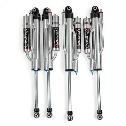 Radflo OE Replacement 2.5 Front & Rear Bypass 2 Tube With Remote Reservoir For Jeep JL,JT & 392