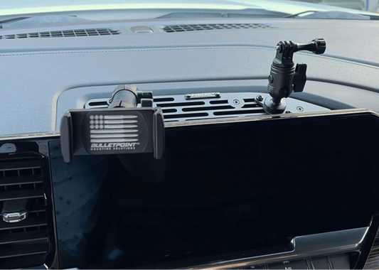 Bulletpoint  GMC Sierra (2022+ with 13.4" Touchscreen)+ Chevrolet Silverado Dash Mount with Black Arms With GoPro Holder