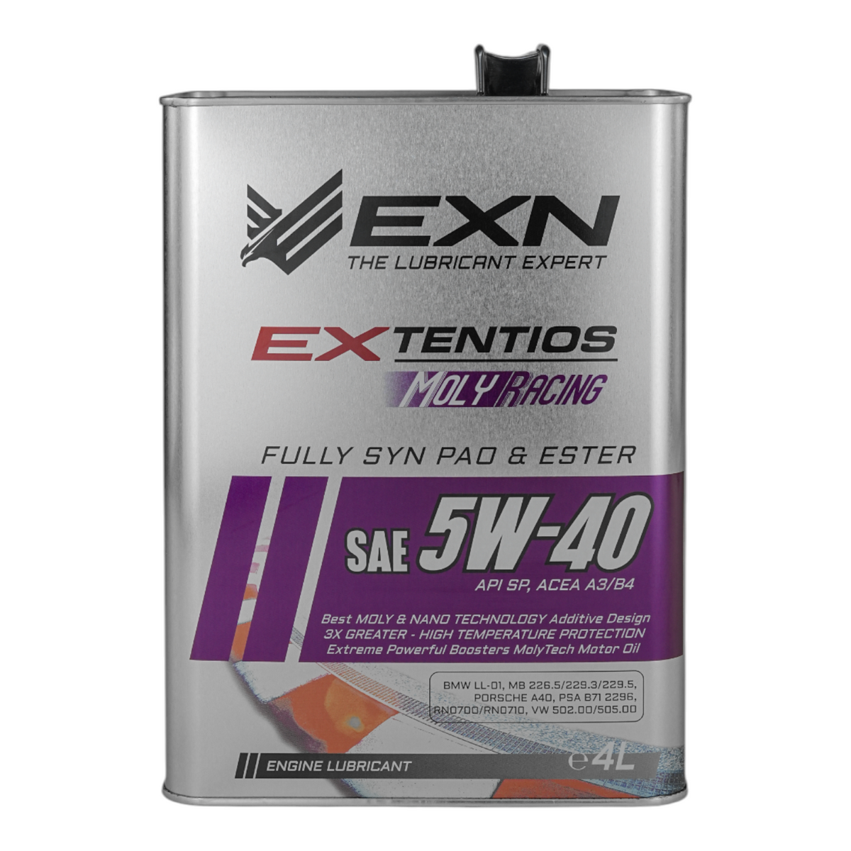EXTENTIOS MOLYRACING SAE 5W40-100% ESTER -ENGINE OIL- 4L
