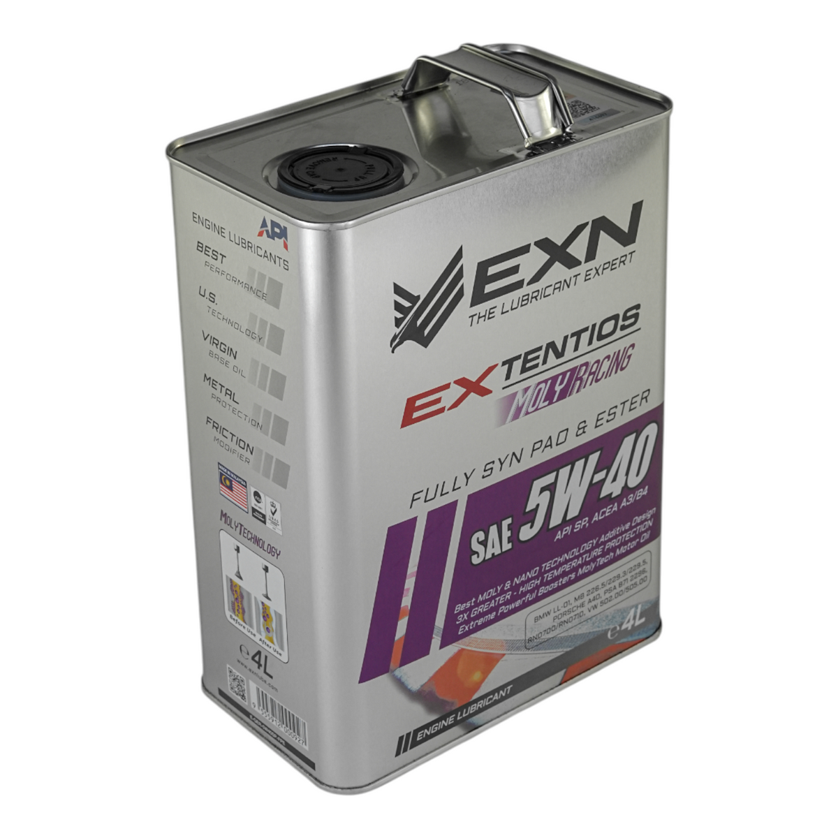 EXTENTIOS MOLYRACING SAE 5W40-100% ESTER -ENGINE OIL- 4L