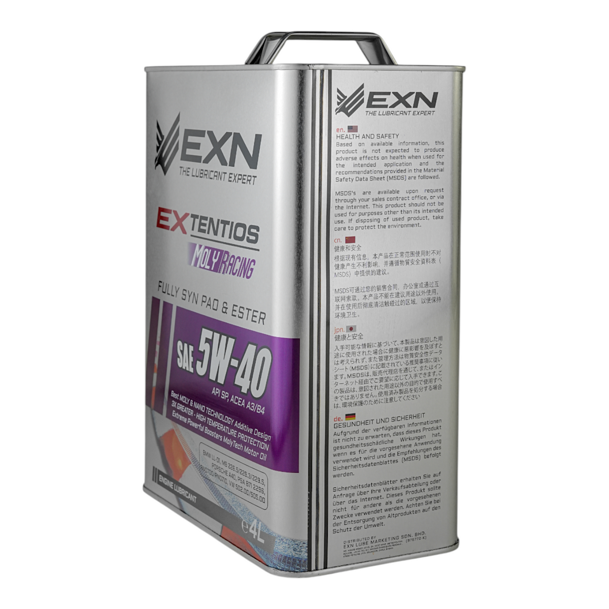 EXTENTIOS MOLYRACING SAE 5W40-100% ESTER -ENGINE OIL- 4L