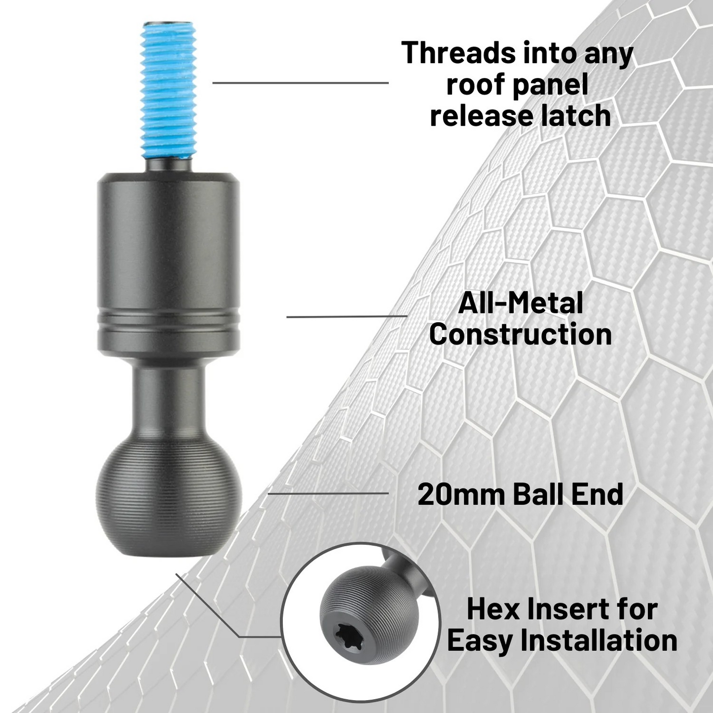 Bulletpoint Roof Panel Ball Mount for 2021+ Ford Bronco