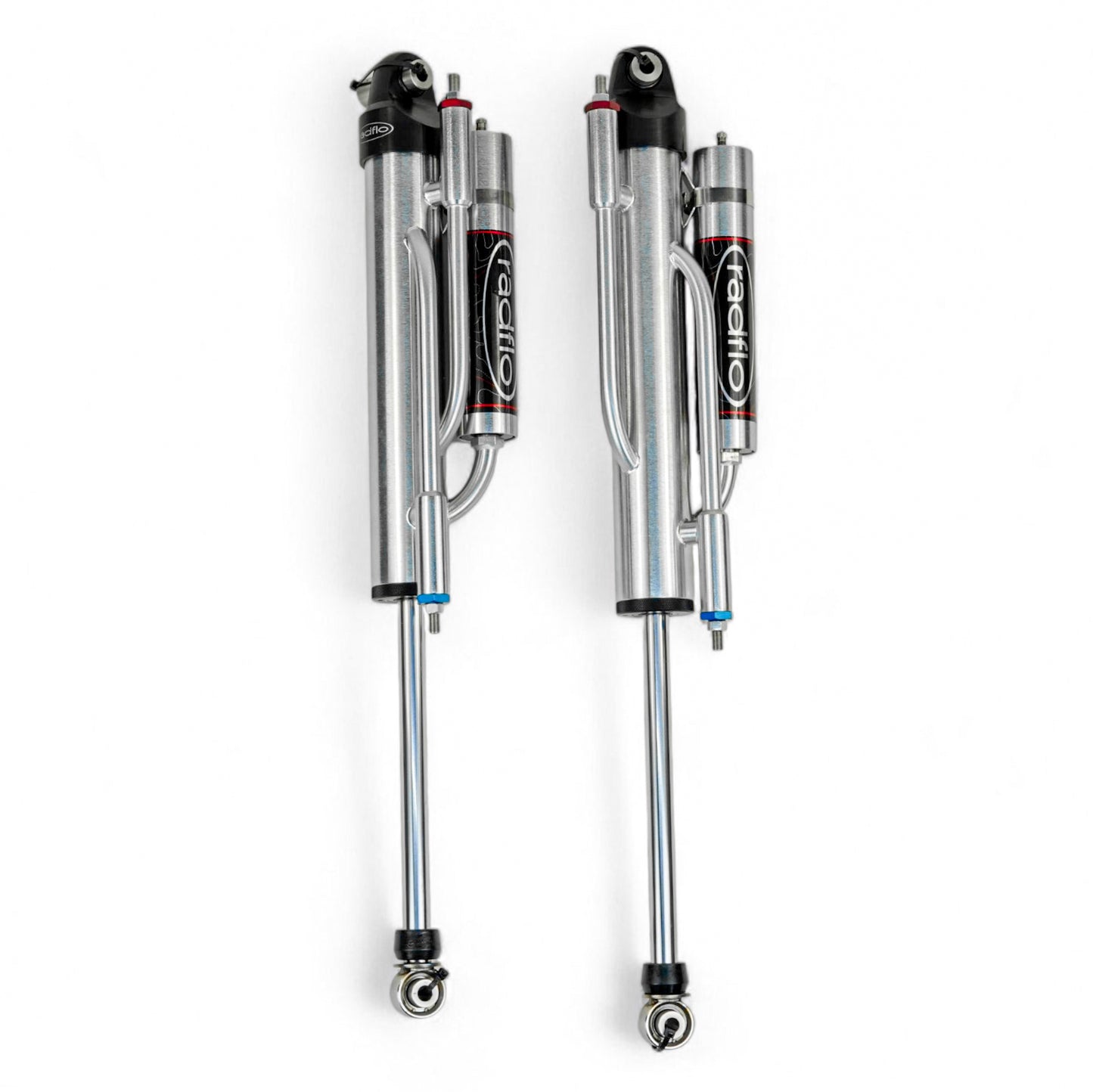 Radflo OE Replacement 2.5 Front & Rear Bypass 2 Tube With Remote Reservoir For Jeep JL,JT & 392