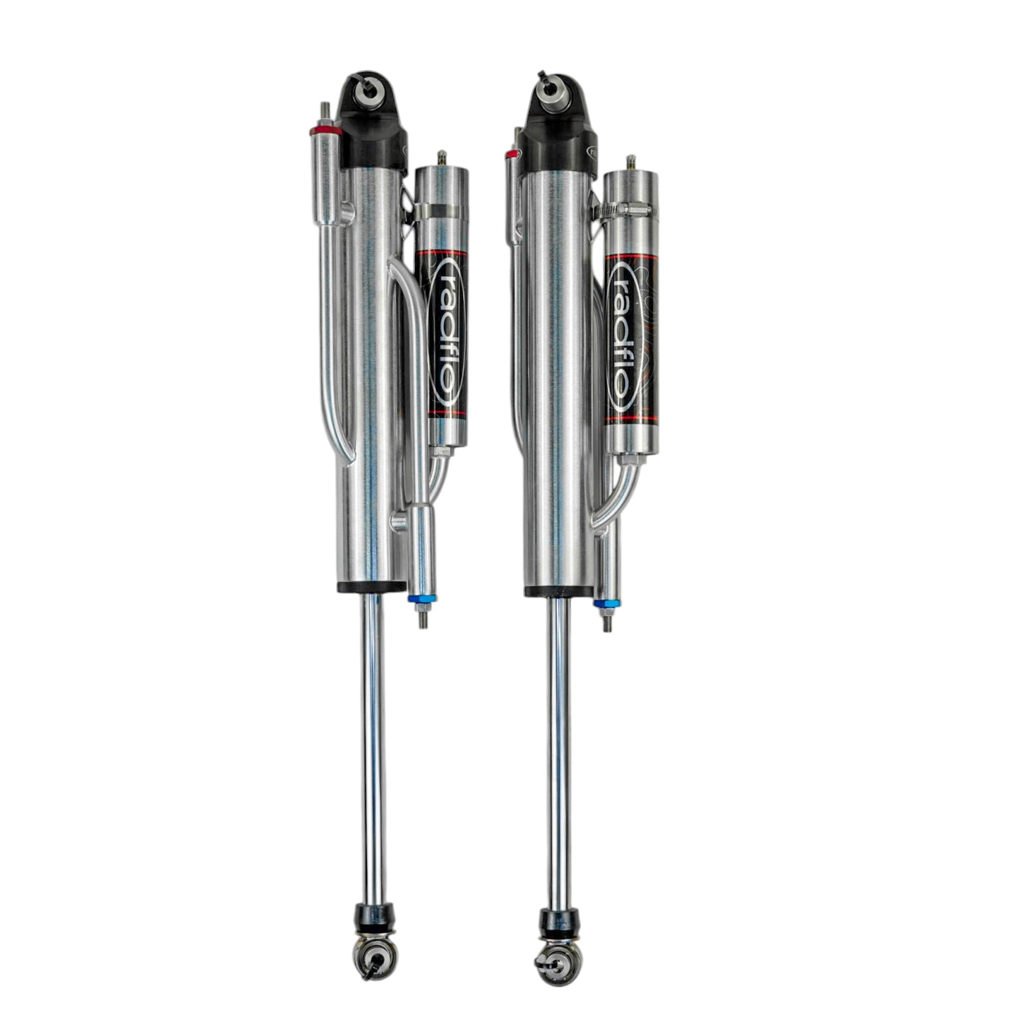 Radflo OE Replacement 2.5 Front & Rear Bypass 2 Tube With Remote Reservoir For Jeep JL,JT & 392