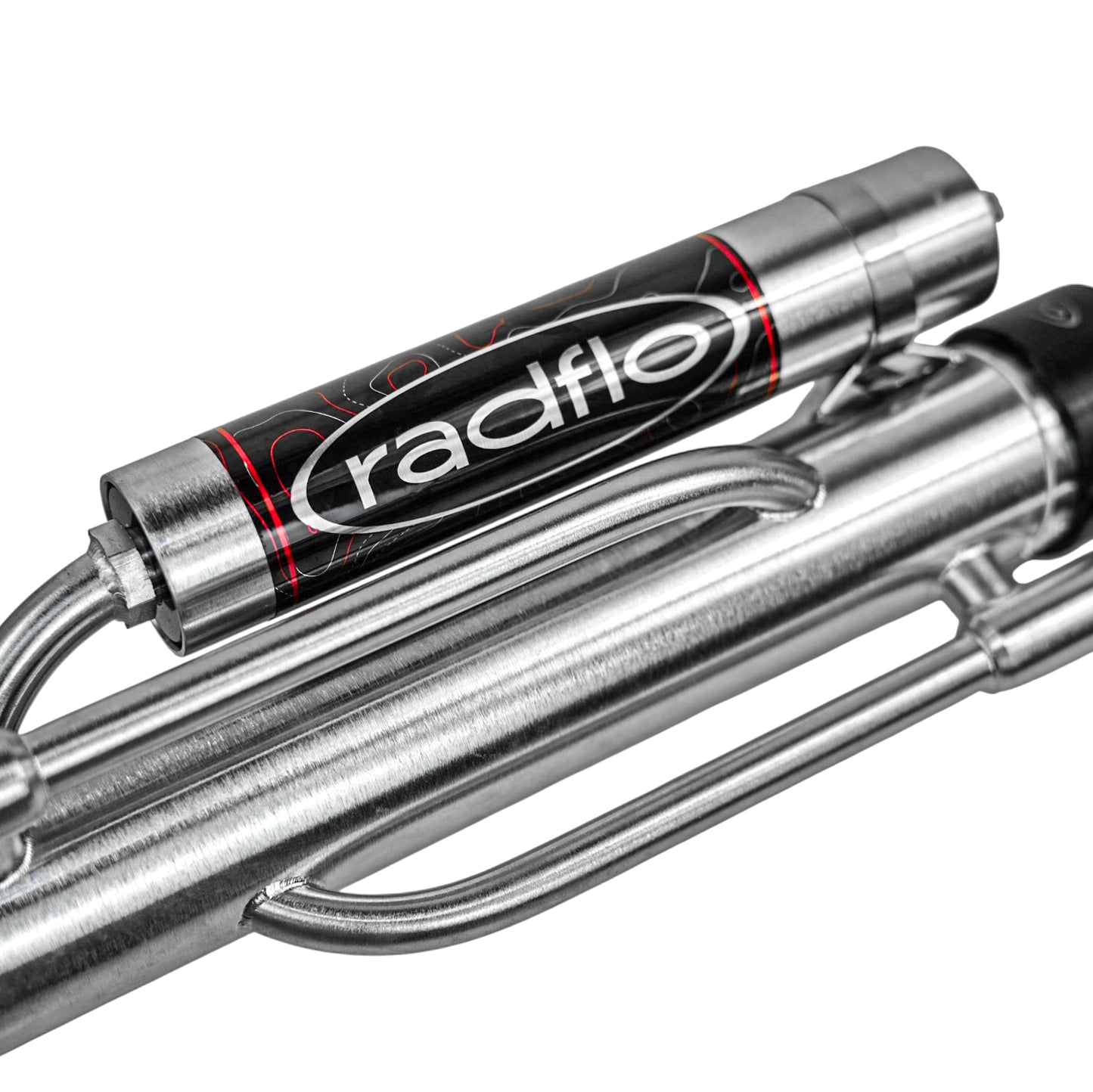 Radflo OE Replacement 2.5 Front & Rear Bypass 2 Tube With Remote Reservoir For Jeep JL,JT & 392