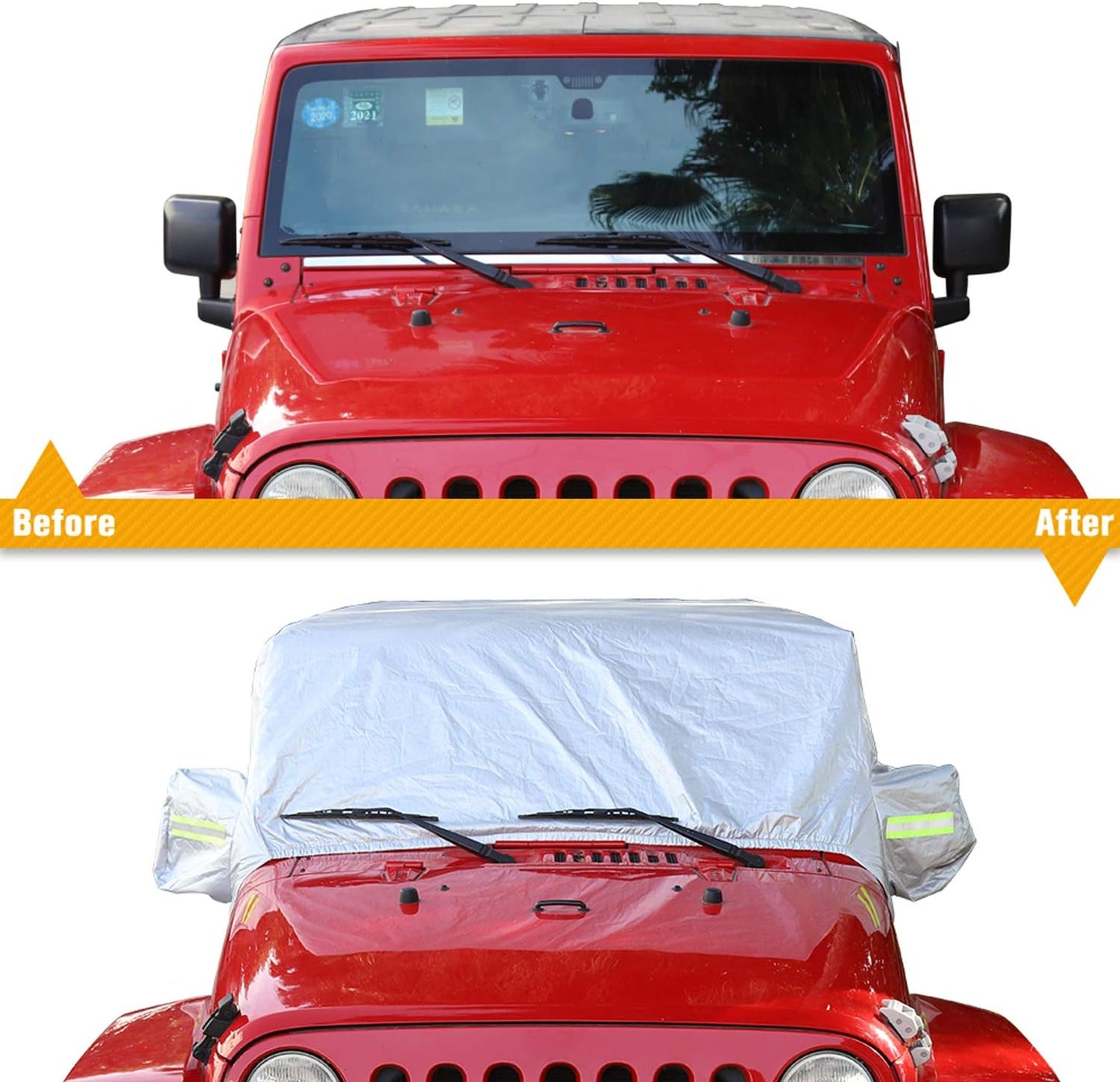 AMR Windproof All Weather Protection Car Cover  For Jeep Wrangler JK/JL -2 Door & 4 door