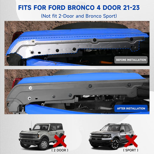Trunk Side Edge Guards for Ford Bronco 2021+ 4  Door