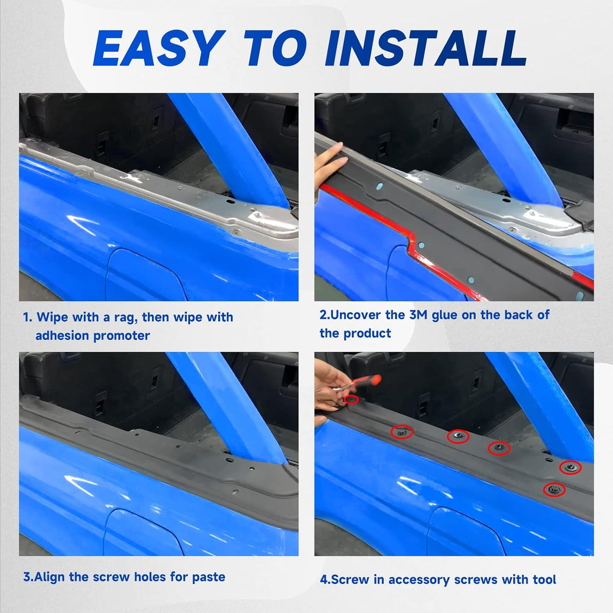 Trunk Side Edge Guards for Ford Bronco 2021+ 4  Door