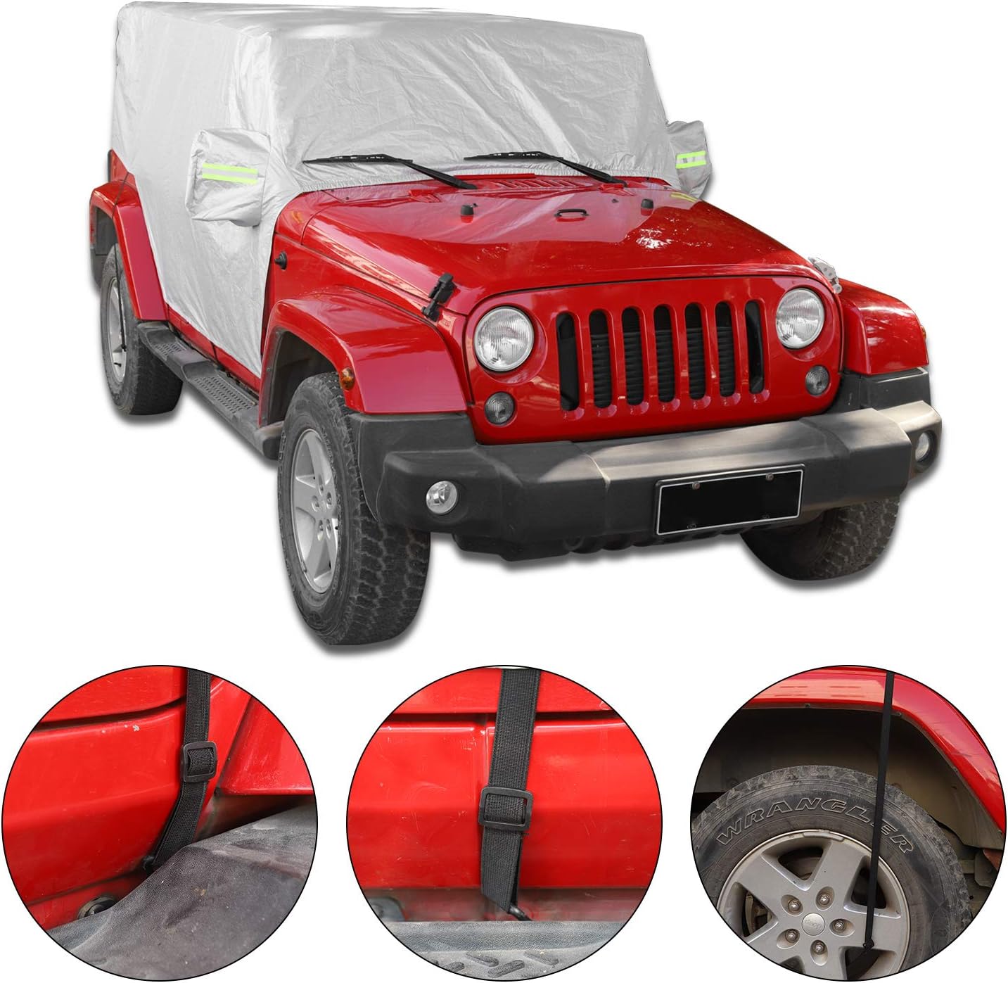 AMR Windproof All Weather Protection Car Cover  For Jeep Wrangler JK/JL -2 Door & 4 door
