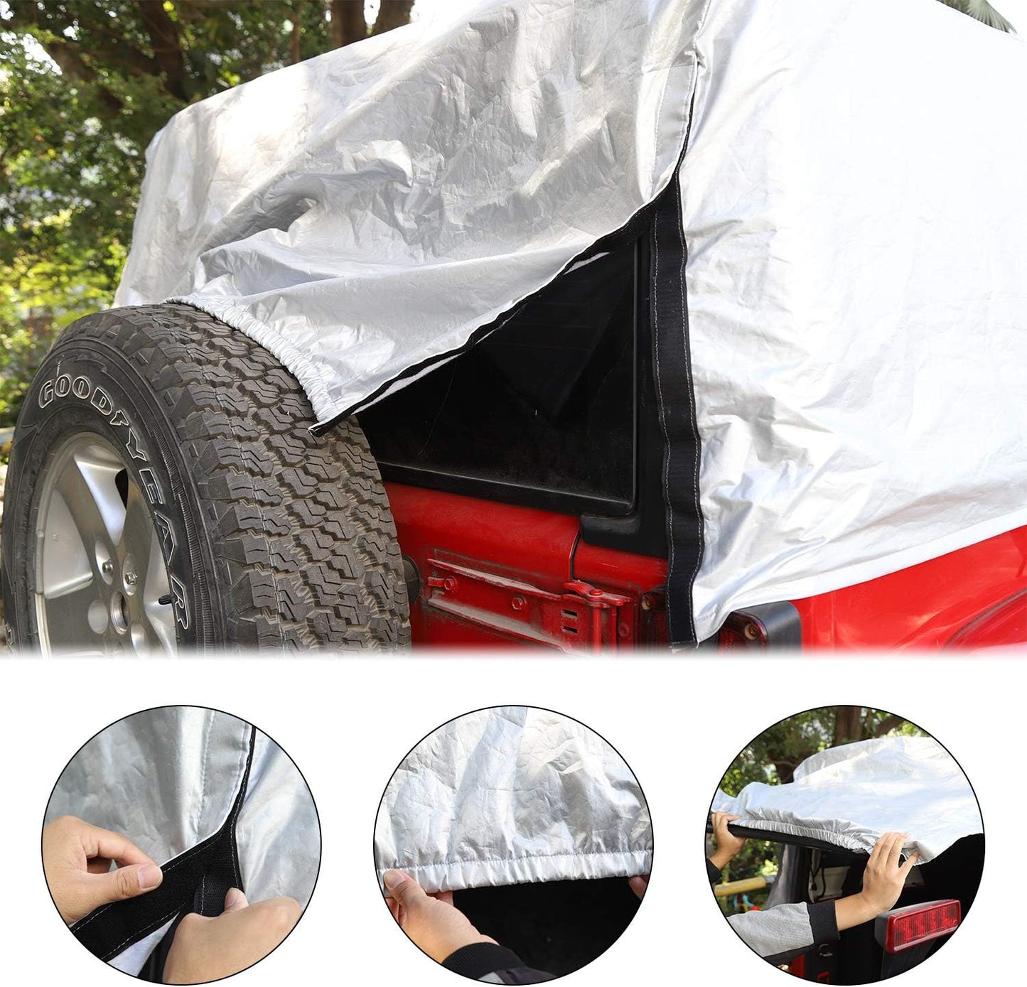 AMR Windproof All Weather Protection Car Cover  For Jeep Wrangler JK/JL -2 Door & 4 door