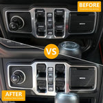 ABS Window Switch Button Cover For Jeep Wrangler JL, JT & 392