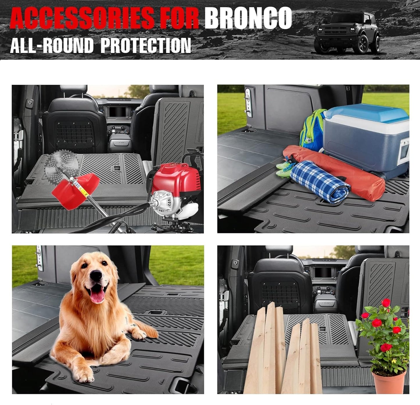 Back seat protector Mat for Ford Bronco 4-Door