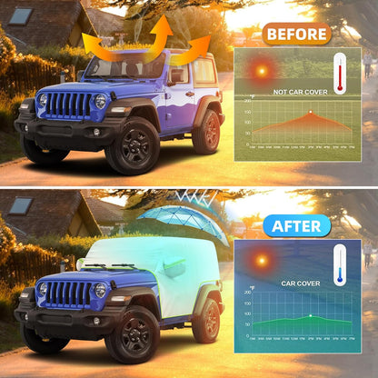 AMR Windproof All Weather Protection Car Cover  For Jeep Wrangler JK/JL -2 Door & 4 door