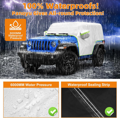 AMR Windproof All Weather Protection Car Cover  For Jeep Wrangler JK/JL -2 Door & 4 door