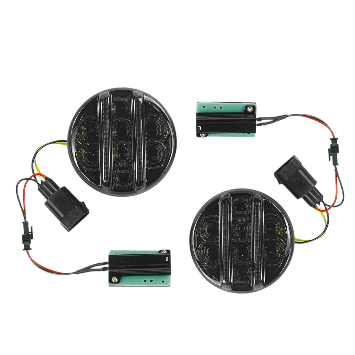 AMR Smoke Tinted LED Front Indicator Parking Light Compatible with Wrangler JK