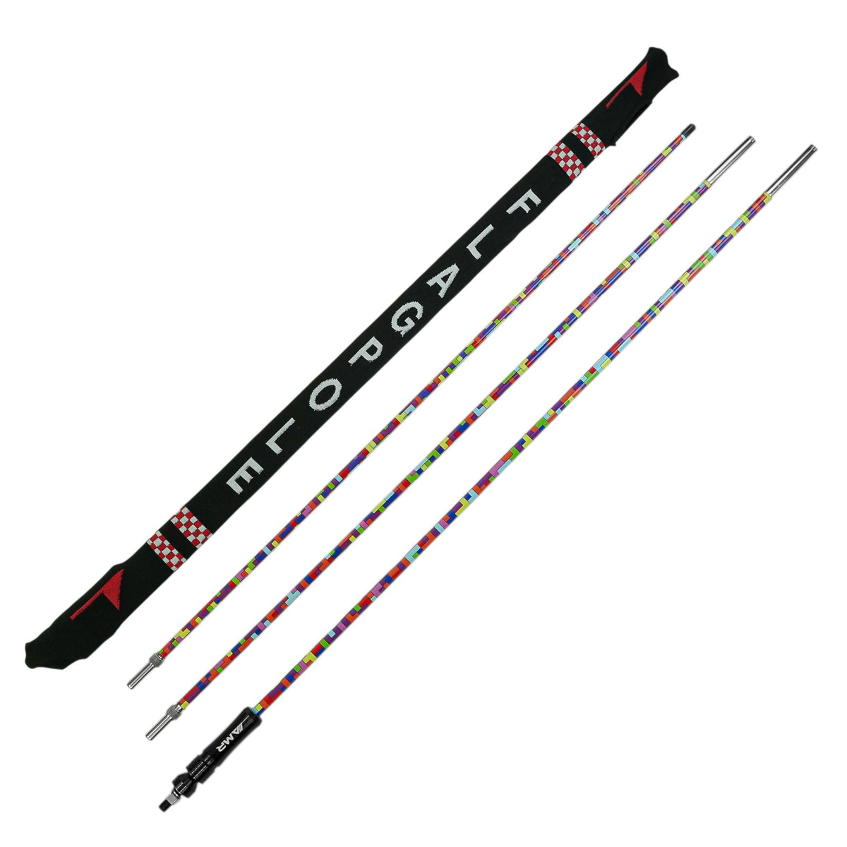 AMR 3M Multi Color -Off-Road Flag pole /Antenna ,Quick Release Split with carry Bag
