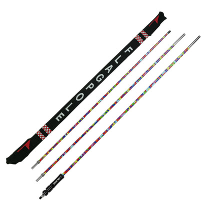 AMR 3M Multi Color -Off-Road Flag pole /Antenna ,Quick Release Split with carry Bag