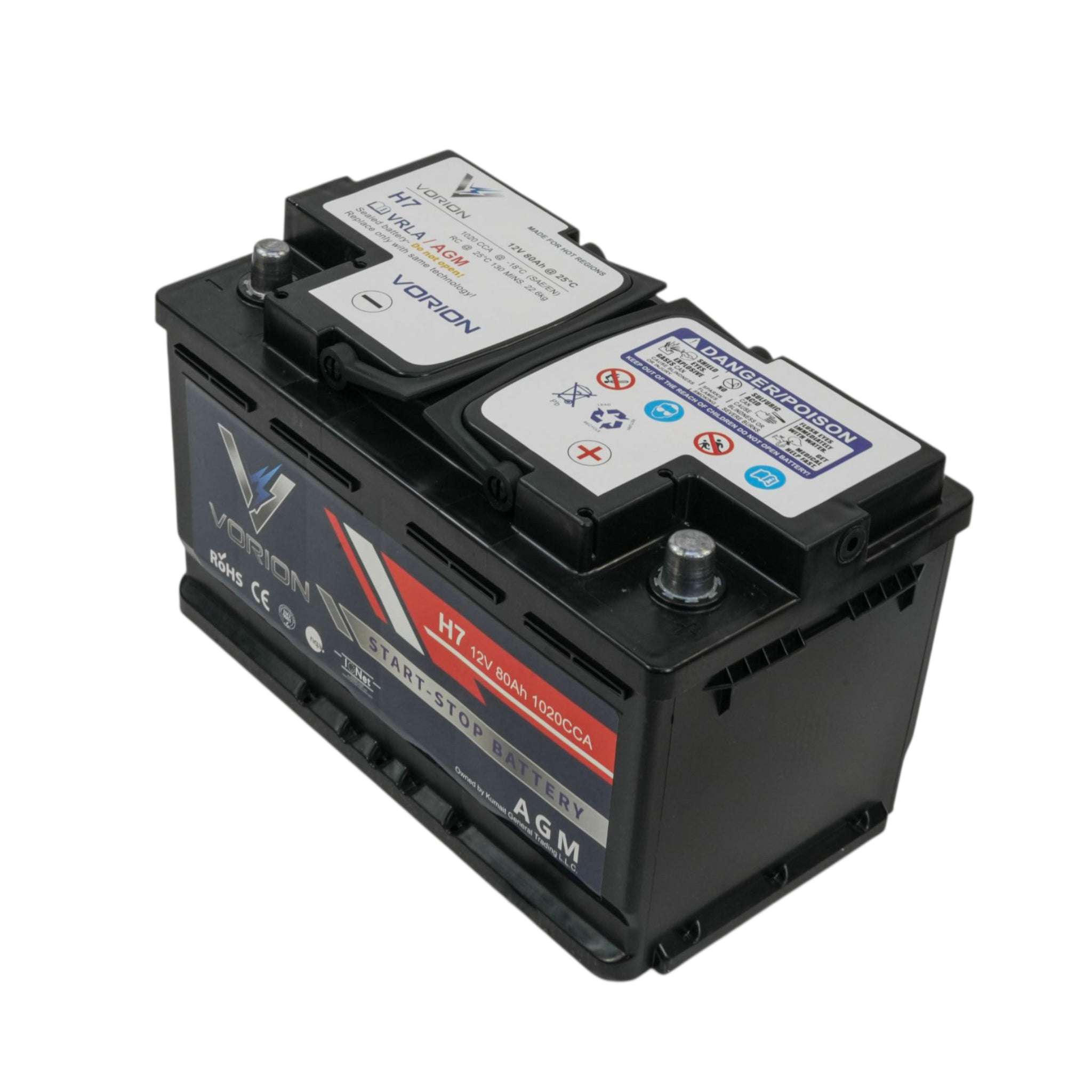 Vorion AGM Sealed Battery H7-80  -12V, 80Ah
