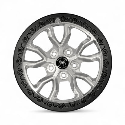 Machined Aluminum Iron Spider Forged Aluminum Rims With Mat Black Beadlock  for Jeep Wrangler JK/JL/JT