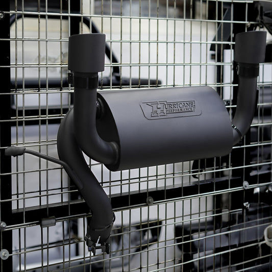 Hurricane  Performance Black Edition 409 Stainless Steel Axle-Back Exhaust for Jeep Wrangler JK