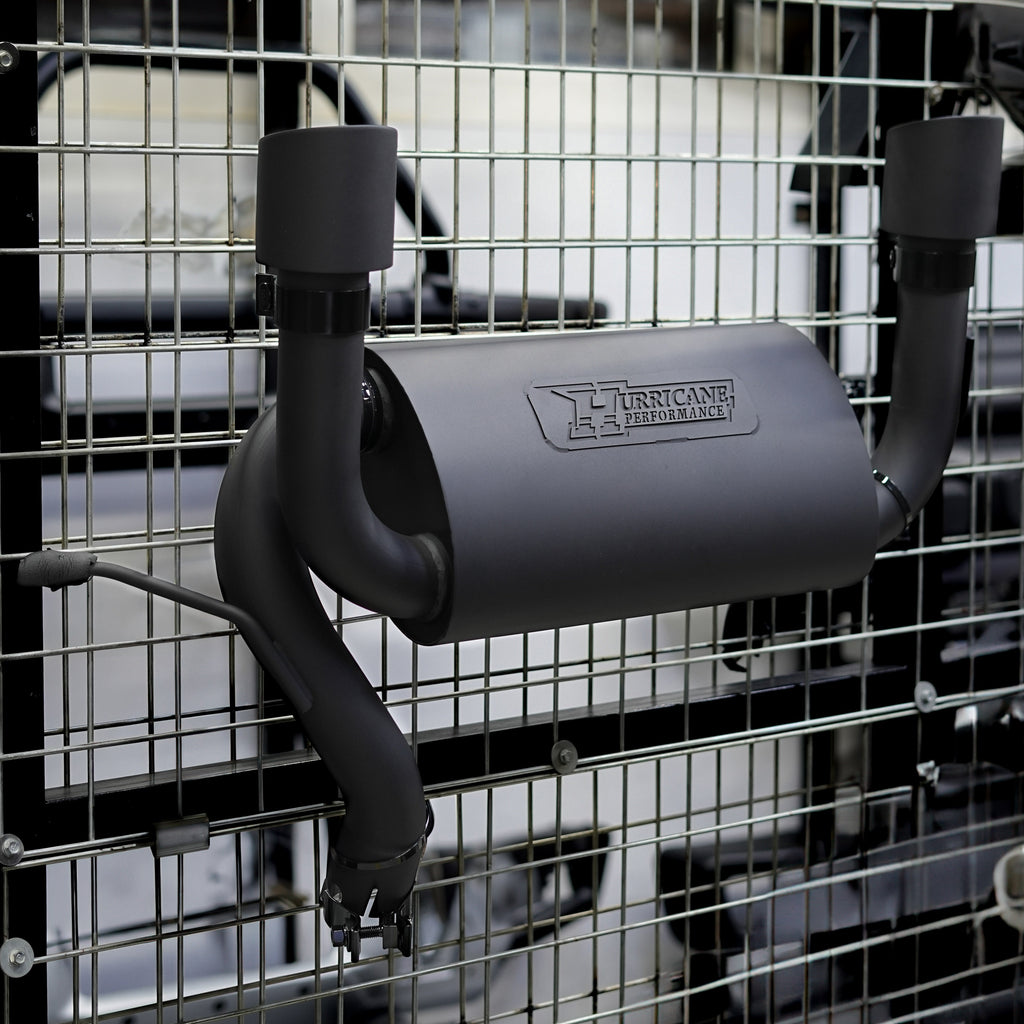 Hurricane  Performance Black Edition 409 Stainless Steel Axle-Back Exhaust for Jeep Wrangler JK