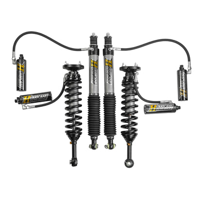 Hurricane Racing Shocks Extreme Series 2.5 Front Coil-Over and 2.5 Monotube Rear Shocks with Remote Reservoir and 3-Way Damping Adjustment for Land Cruiser 250 (2024–2026)