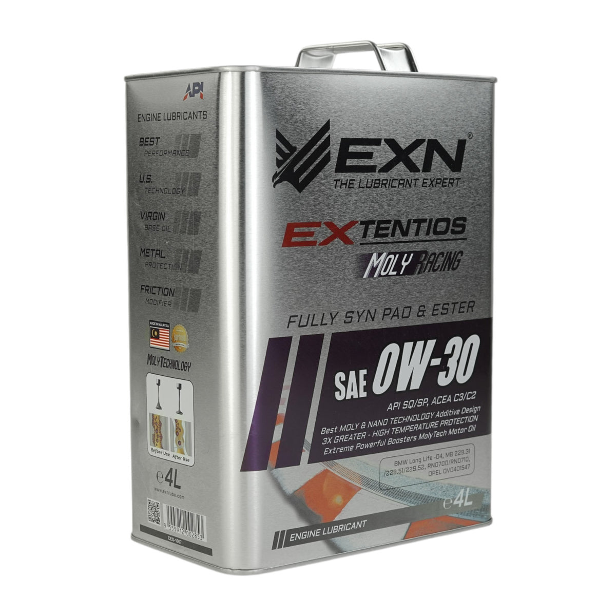 EXTENTIOS MOLYRACING SAE 0W30-100% ESTER -ENGINE OIL-4L