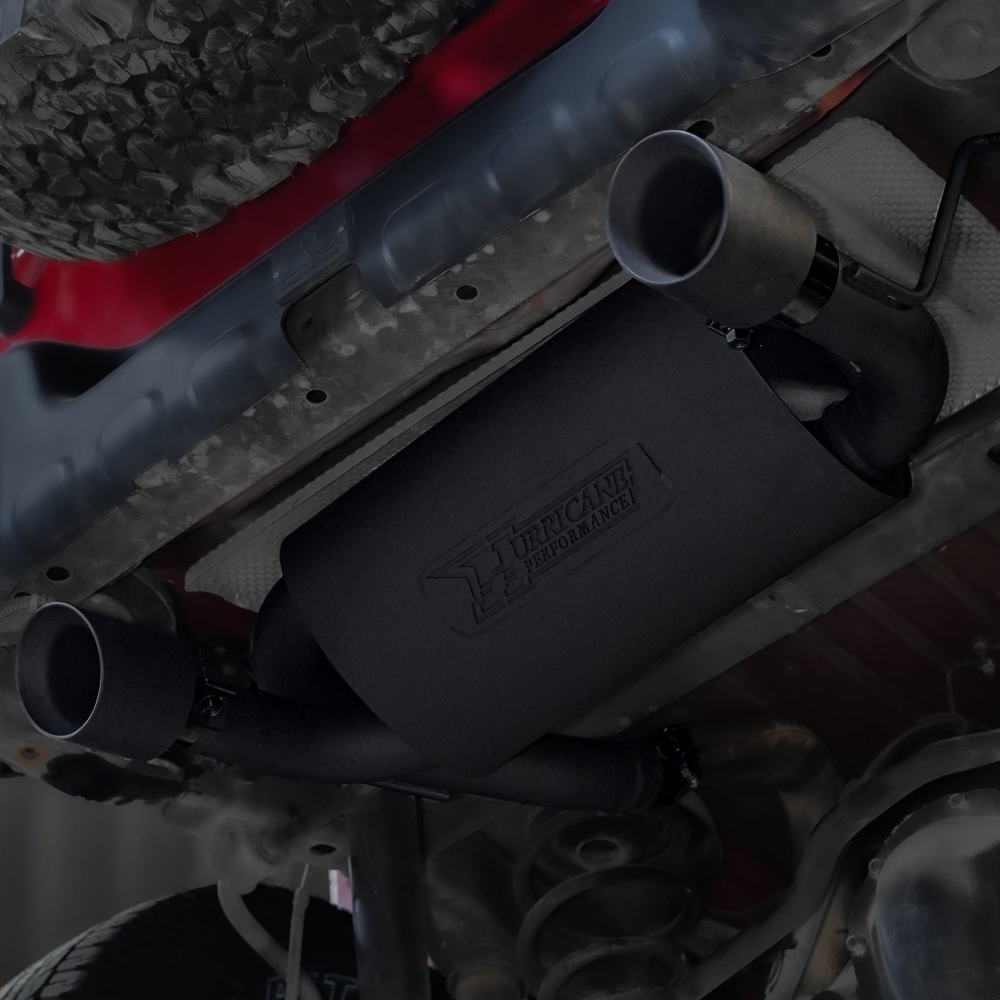 Hurricane  Performance Black Edition 409 Stainless Steel Axle-Back Exhaust for Jeep Wrangler JK