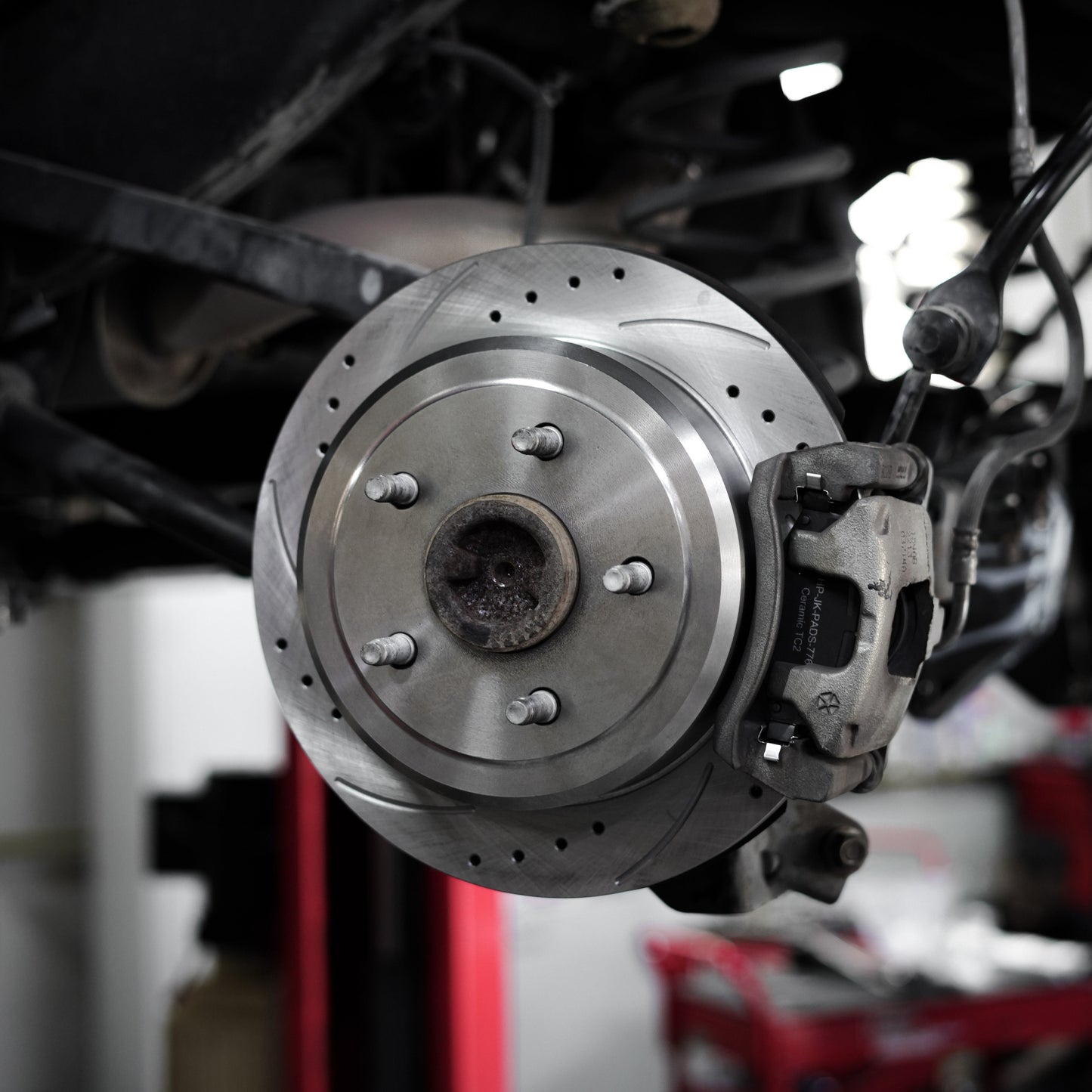 Hurricane Performance Slotted & Drilled Rear Brake Discs For Jeep Wrangler JK