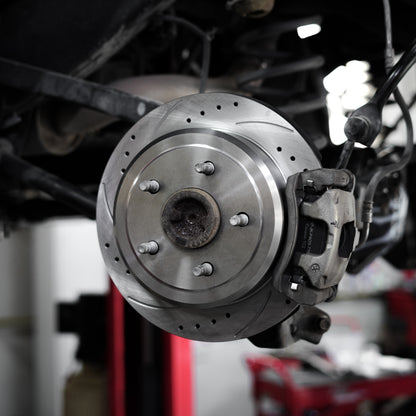 Hurricane Performance Slotted & Drilled Rear Brake Discs For Jeep Wrangler JK