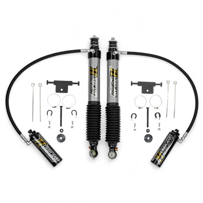 HURRICANE RACING EXTREME SERIES 2.5 FRONT COIL-OVER WITH REMOTE RESERVIOR & 2.5 MONOTUBE REAR SHOCKS WITH 3 -WAY (2 COMPESSION + 1 REBOUND) DAMPING ADJUSTMENT FOR TOYOTA FJ, PARADO & LEXUS