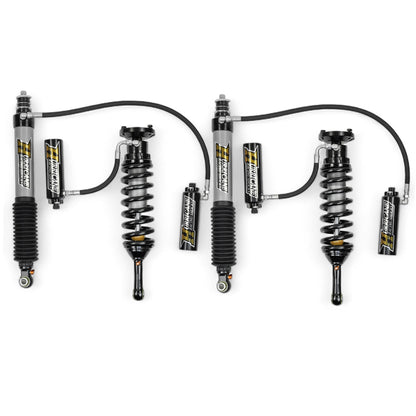 HURRICANE RACING EXTREME SERIES 2.5 FRONT COIL-OVER WITH REMOTE RESERVIOR & 2.5 MONOTUBE REAR SHOCKS WITH 3 -WAY (2 COMPESSION + 1 REBOUND) DAMPING ADJUSTMENT FOR TOYOTA FJ, PARADO & LEXUS