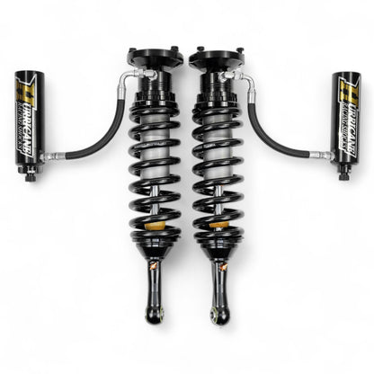 HURRICANE  RACING EXTREME SERIES 2.5 DUEL COMPRESSION ADJUST & SINGLE REBOUND ADJUST  FRONT COIL-OVER SHOCKS & 2.5 REAR EXTERNAL DUEL  BYPASS SHOCKS ( 1-2 " Lift) FOR FJ CRUISER PRADO, 4RUNNER AND FORTUNER