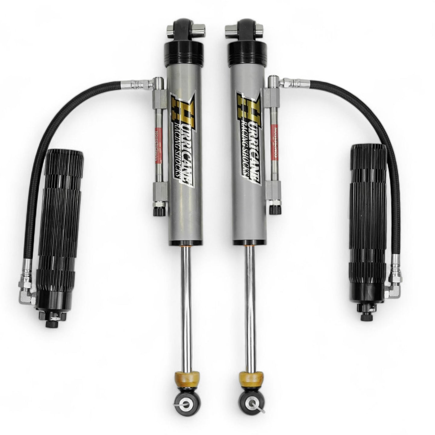 Hurricane Racing Extreme Series 2.5", Single Tube Bypass Shocks with Remote Reservoir for Jeep Wrangler JL,JT & 392