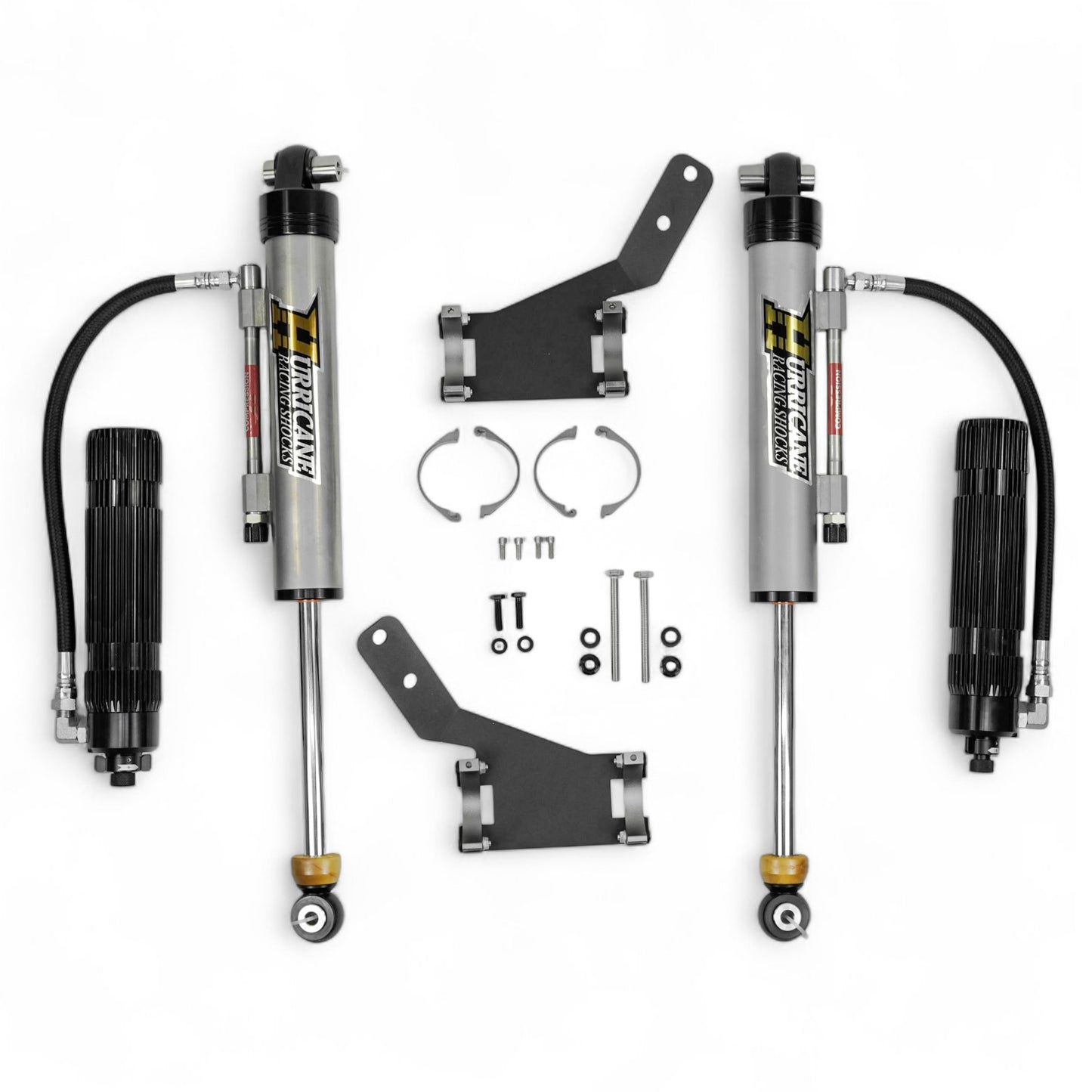 Hurricane Racing Extreme Series 2.5", Single Tube Bypass Shocks with Remote Reservoir for Jeep Wrangler JL,JT & 392