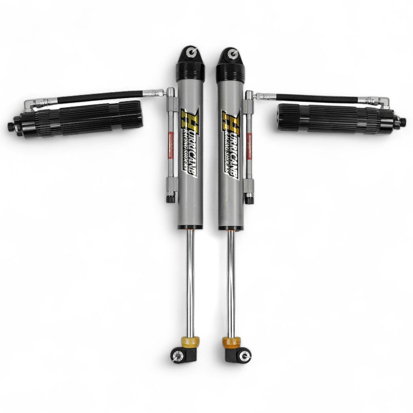 Hurricane Racing Extreme Series 2.5", Single Tube Bypass Shocks with Remote Reservoir for Jeep Wrangler JL,JT & 392