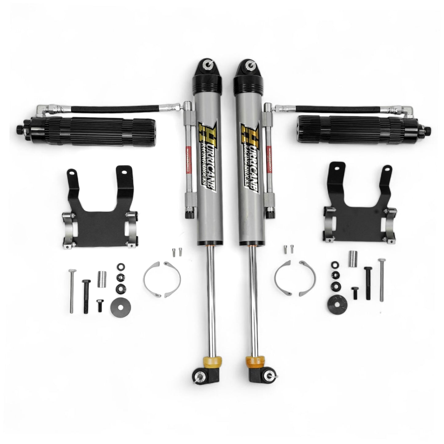 Hurricane Racing Extreme Series 2.5", Single Tube Bypass Shocks with Remote Reservoir for Jeep Wrangler JL,JT & 392